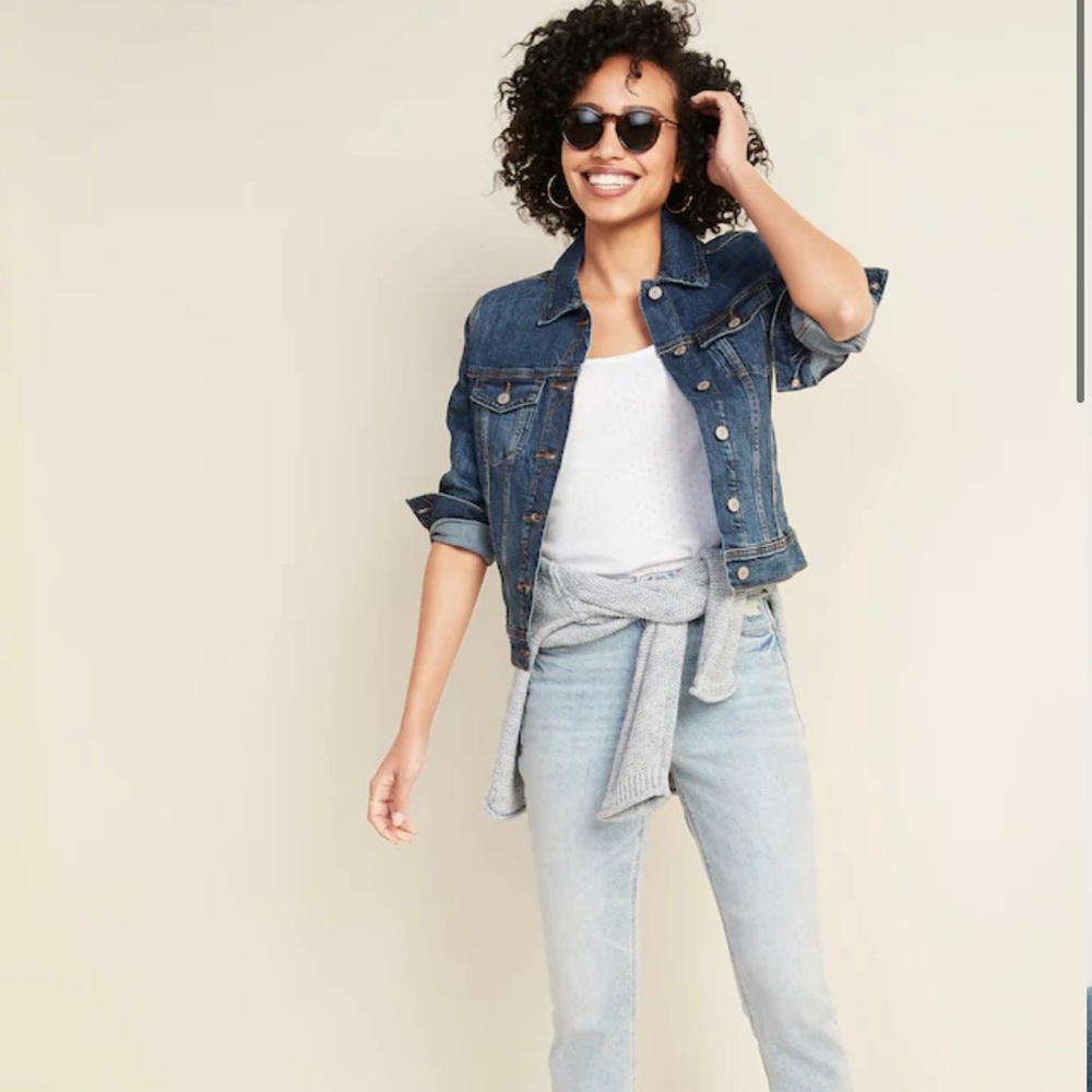 OLD NAVY Denim Jacket Dark Worn